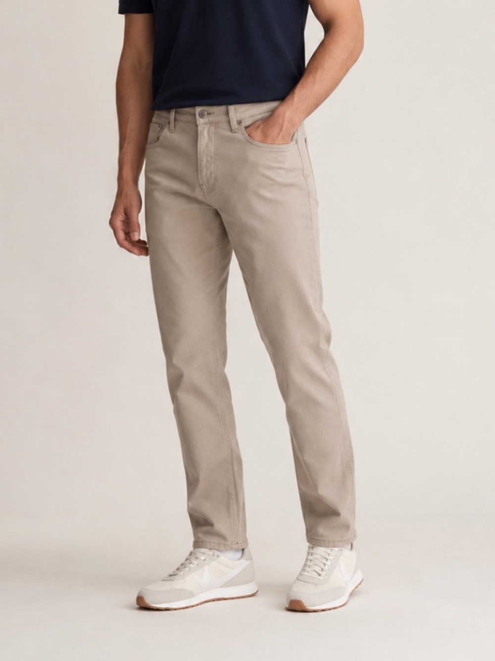AG Adriano Goldschmied Everett Slim Straight Beige/Tan Stretch Pants 32x32